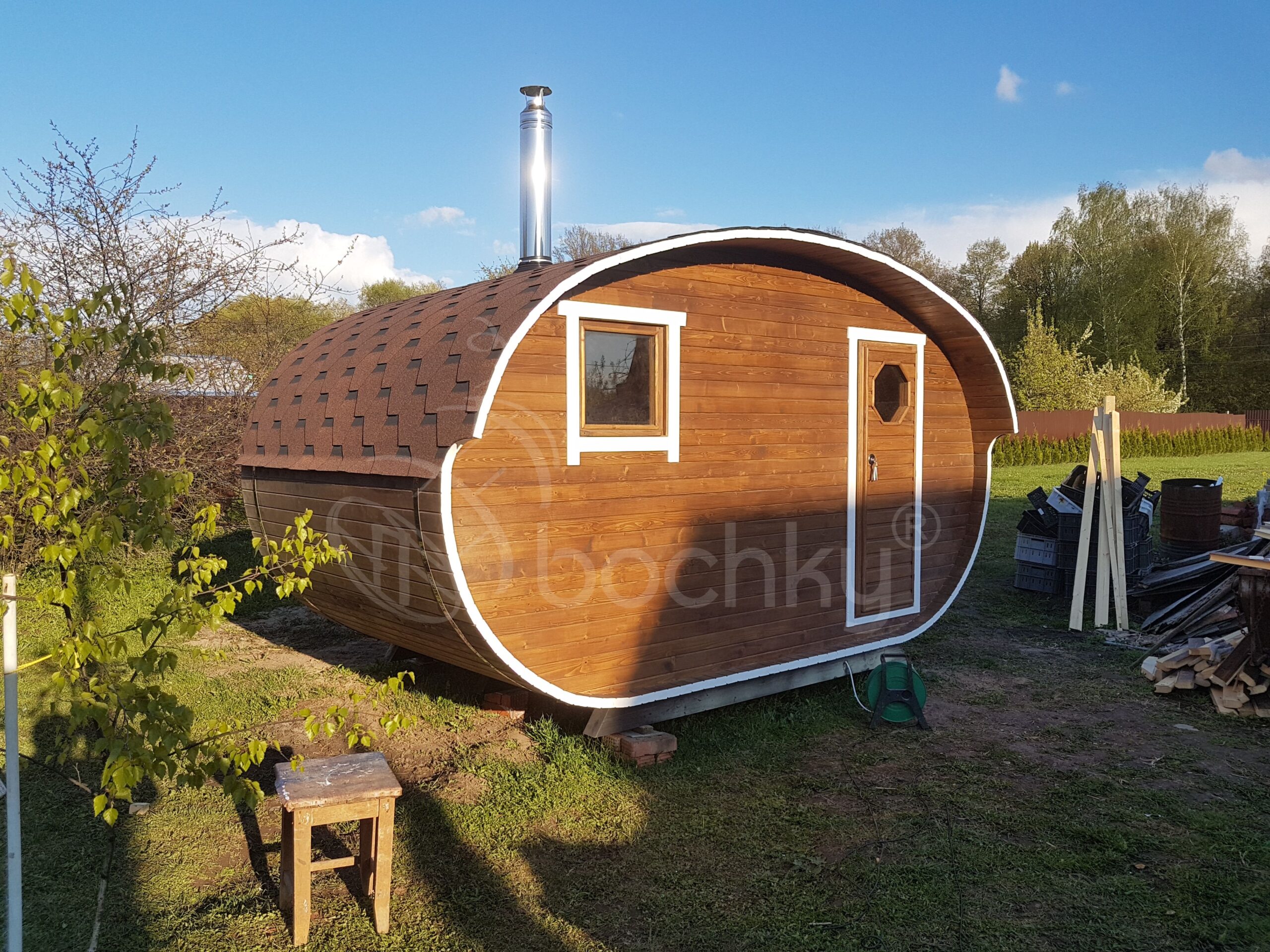 Oval barrel sauna "4×2" - Image 10