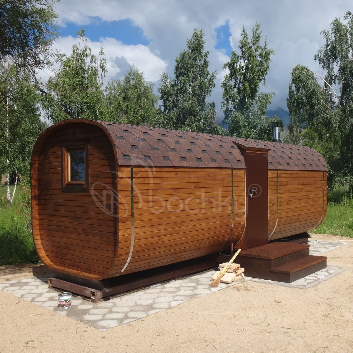 Square barrel sauna "Exclusive" - Image 4