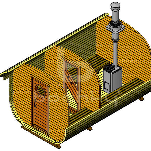 Square barrel sauna "Comfort"
