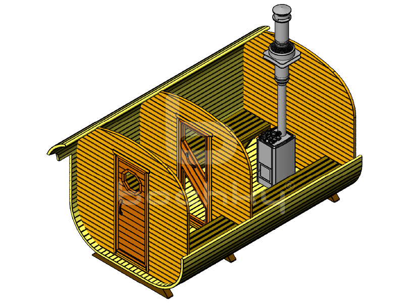 Square barrel sauna "Comfort"