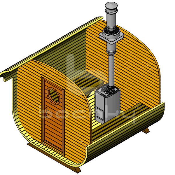 Square barrel sauna "Economy"