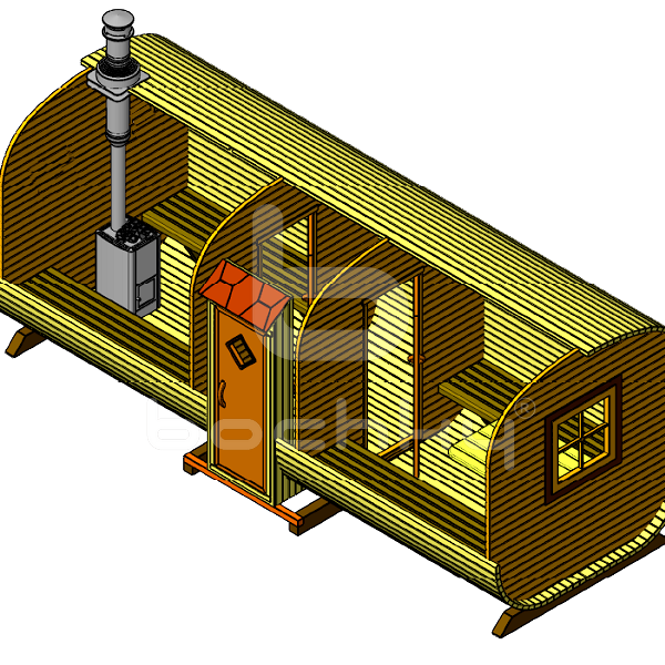 Square barrel sauna "Exclusive"