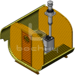 Square barrel sauna "Mini"