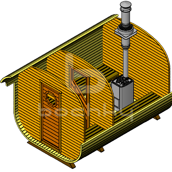 Square barrel sauna "Standard"