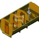 Octa barrel sauna "Mega-3"