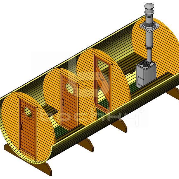 Barrel sauna "Mega-3"