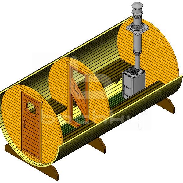 Barrel sauna "Super-Luxe"