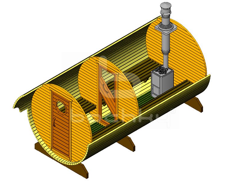 Barrel sauna "Super-Luxe"