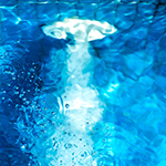 Air massage system with chromotherapy LED RGB