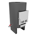 Freestanding hot water stove 40 kW