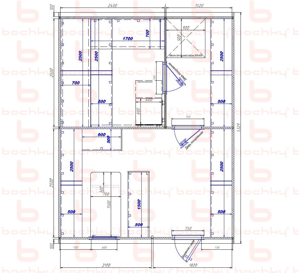 2400×1520-2100×1820 entrance on the right side of the furnace at the middle bottom