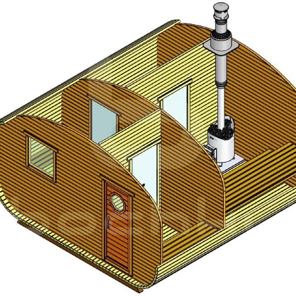 Bath-quadro-oval barrel "4 × 4.3" four rooms