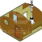 Bath-quadro-oval barrel "4 × 4.3" three rooms