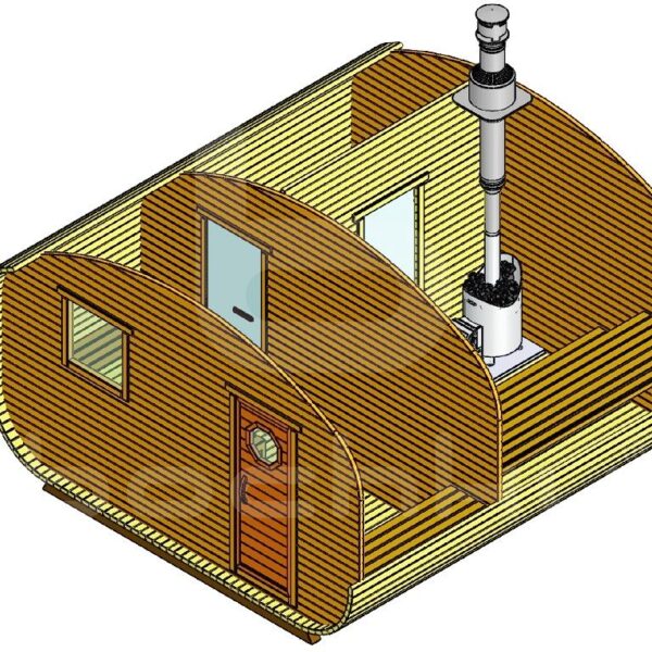 Bath-quadro-oval barrel "4 × 4.3" three rooms