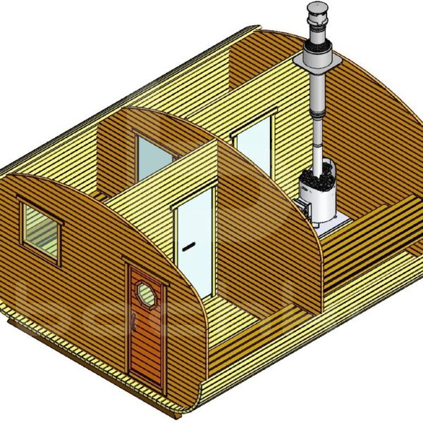 Bath-quadro-oval barrel "4 × 4.8" four rooms