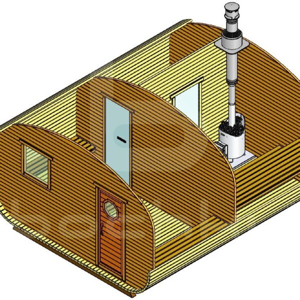 Bath-quadro-oval barrel "4 × 4.8" three rooms