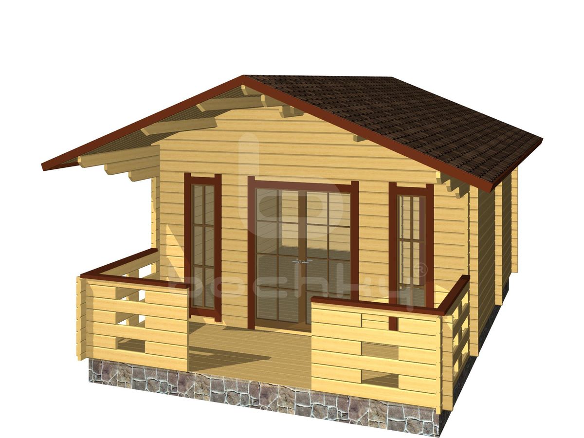 Country house "Elva" with a porch 6x4.5m
