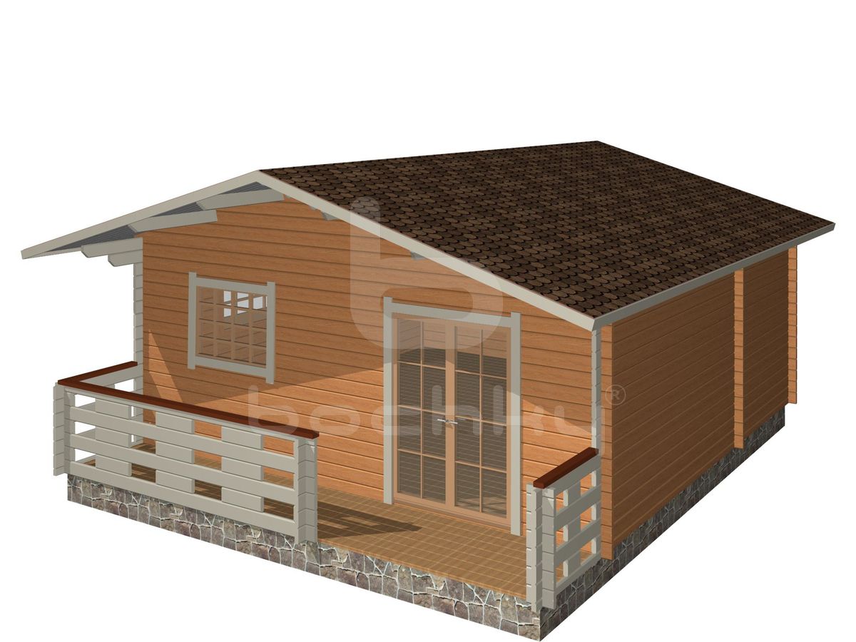 Country house "Kureesaare" with a porch 7x6m