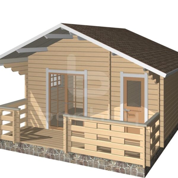 Country house "Loksa" with a porch 4.7x4.8m