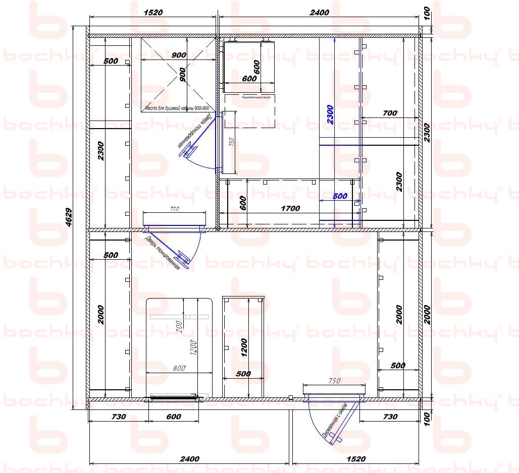 1520×2400-2400×1520 entrance on the right side of the oven at the blind bottom