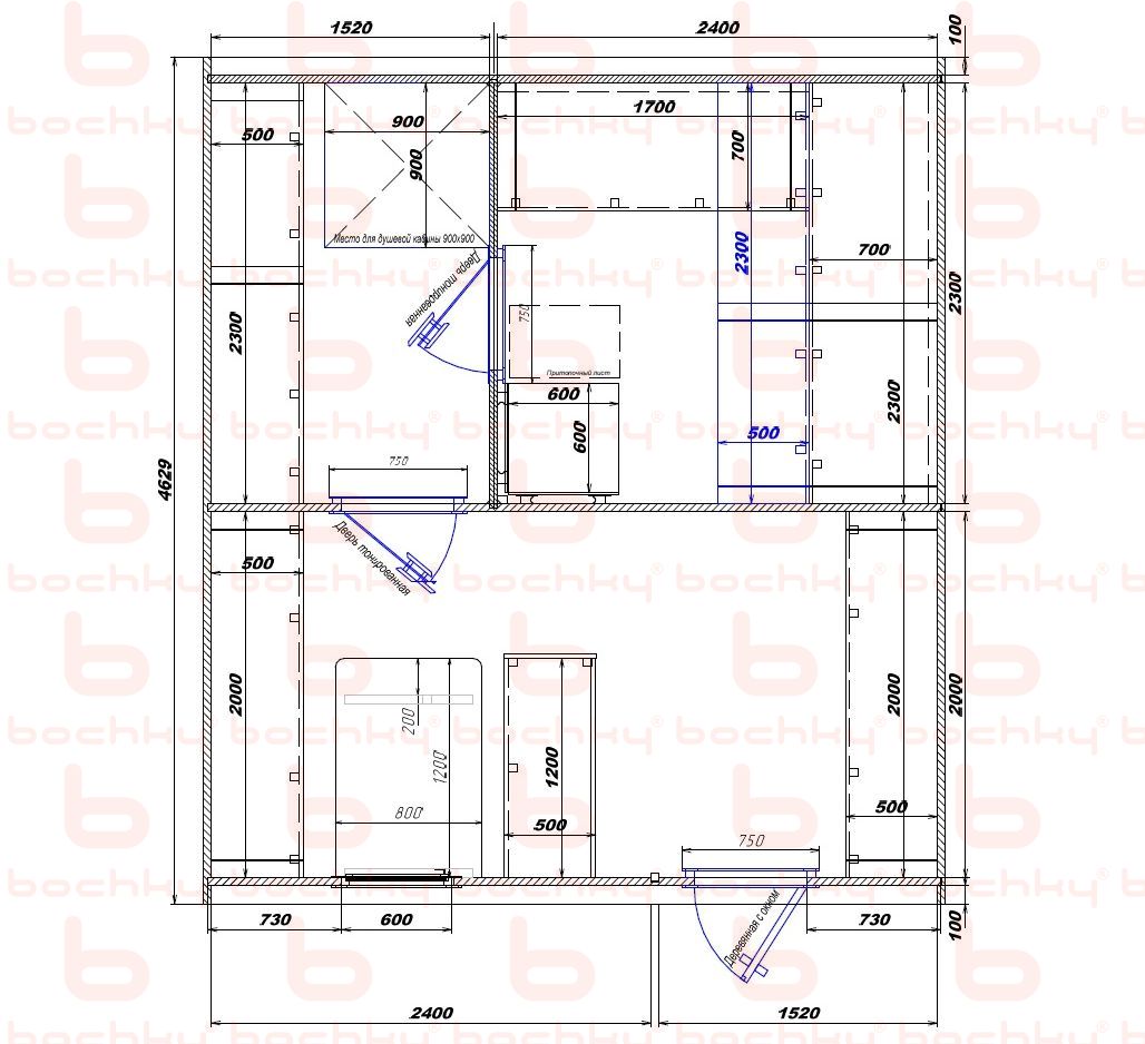 1520×2400-2400×1520 entrance to the right of the oven at the middle bottom