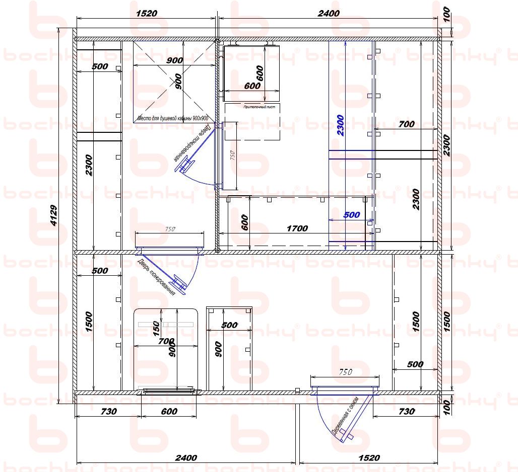 1520×2400-2400×1520 entrance on the right side of the oven at the blind bottom