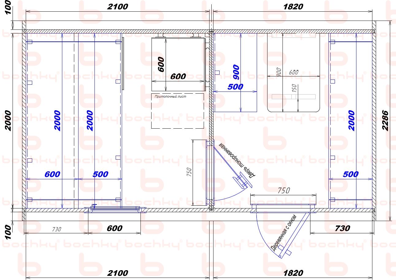 2100×1820 right entrance