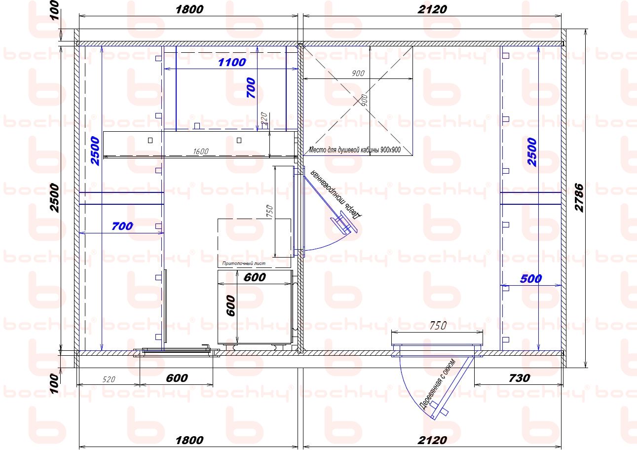 1800×2120 right entrance (shower)