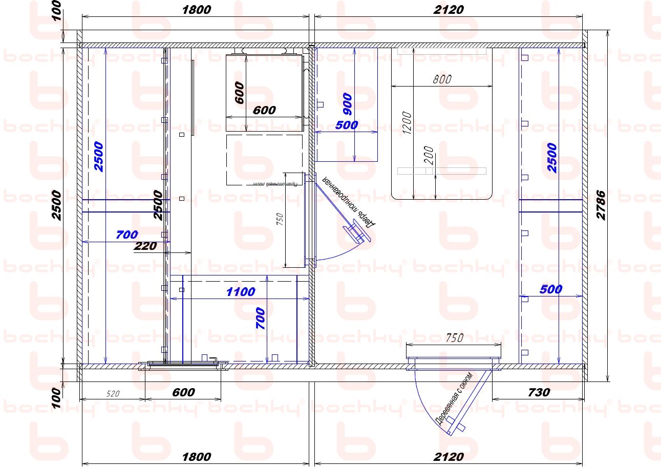2120х1800 left entrance (shower)