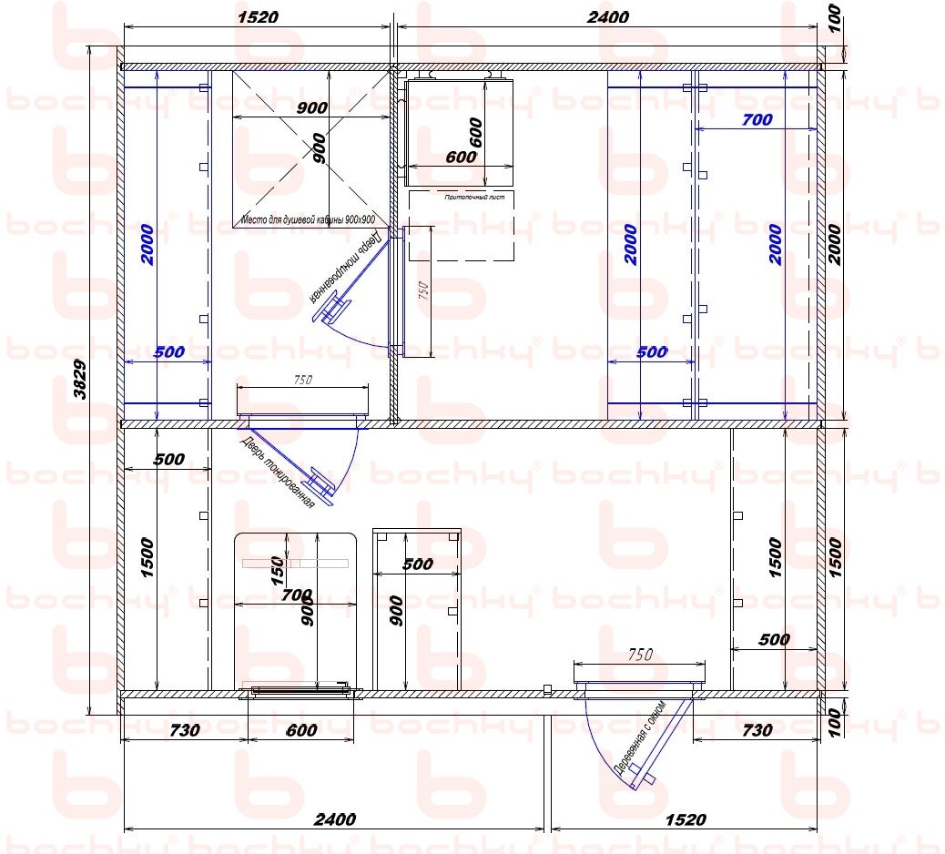 1520×2400-2400×1520 entrance on the right side of the oven at the blind bottom