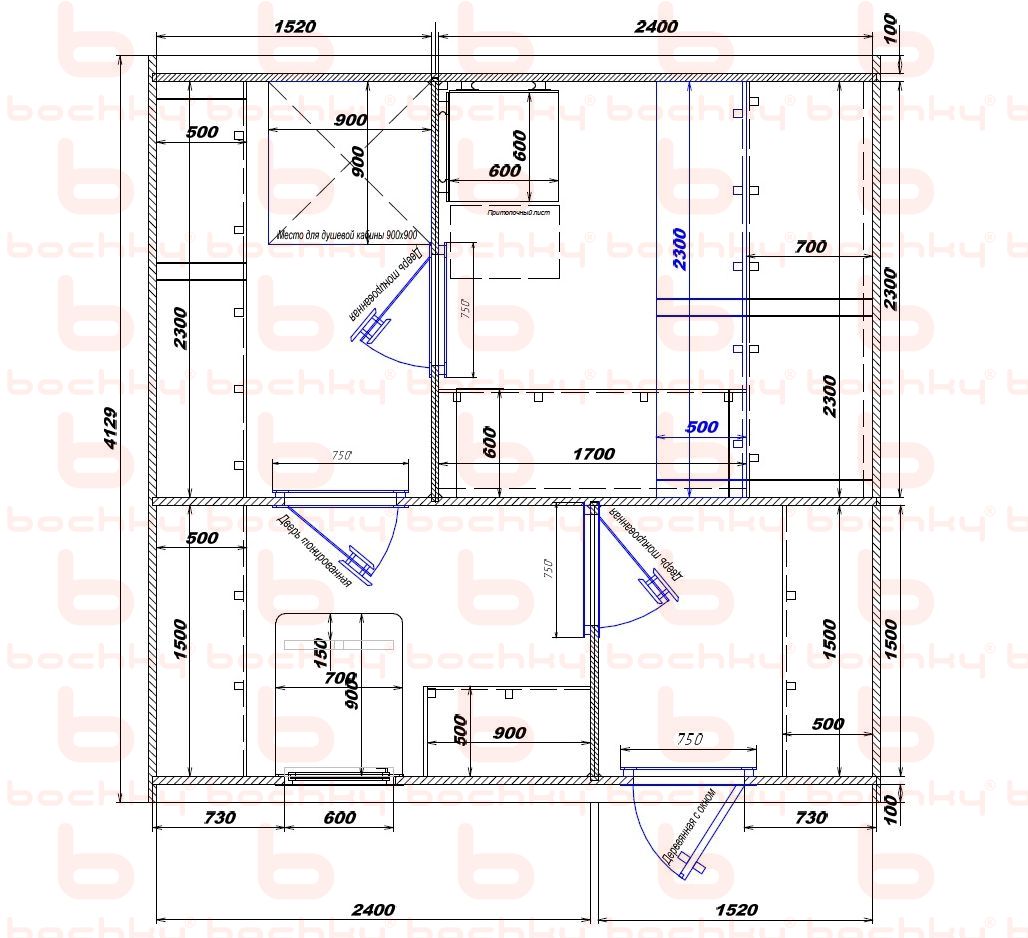 1520×2400-2400×1520 entrance on the right side of the oven at the blind bottom