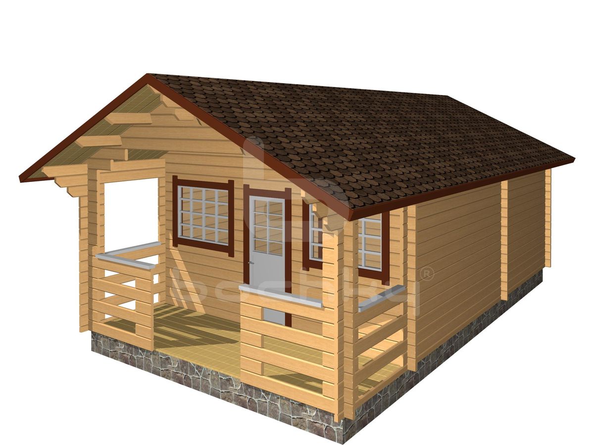 Country house "Rakvere" with a porch 7.1x4.4m