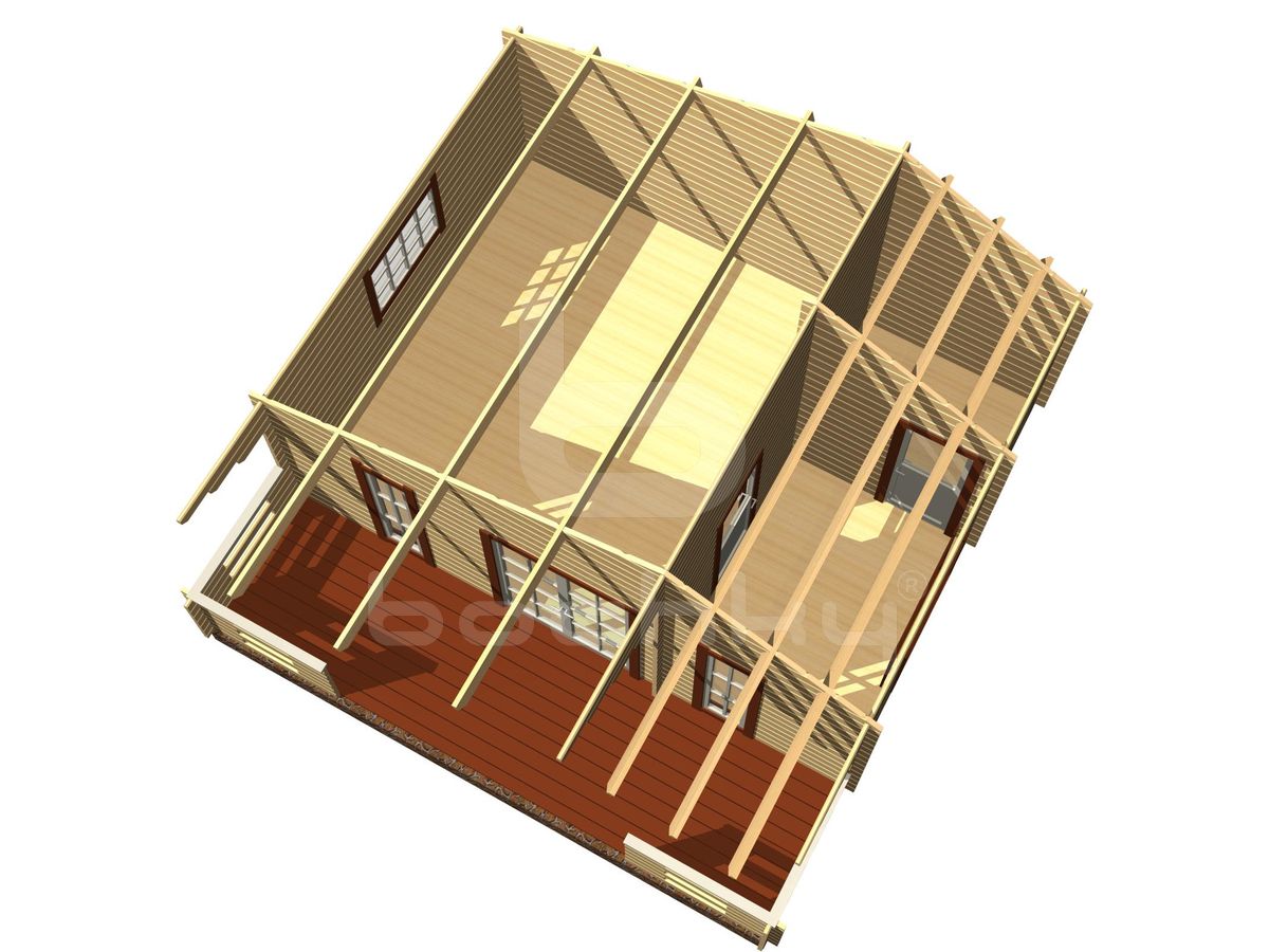 Country house "Tallinn" with a porch 6x6m - Image 5