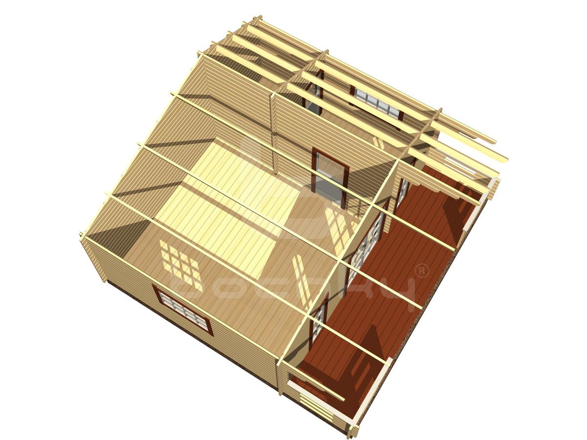 Country house "Tallinn" with a porch 6x6m - Image 4