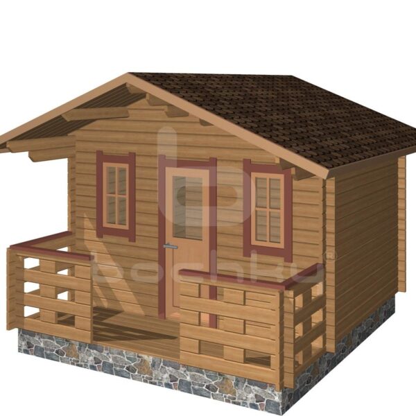 Country house "Tamsalu" with a porch 4x3.8m