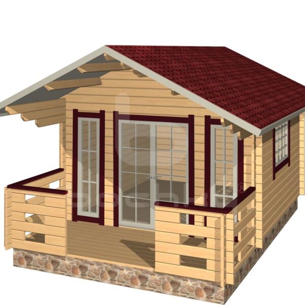 Country house "Tartu" with a porch 5.3x3.8m