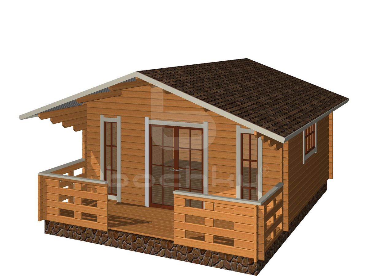 Country house "Haapsalu" with a porch 6x5m