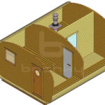 Bath-quadro-oval barrel "4 × 5.0" three rooms