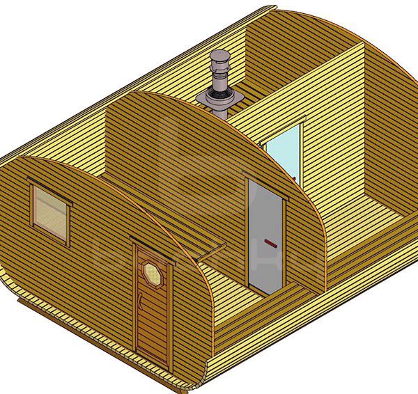 Bath-quadro-oval barrel "4 × 5.0" three rooms