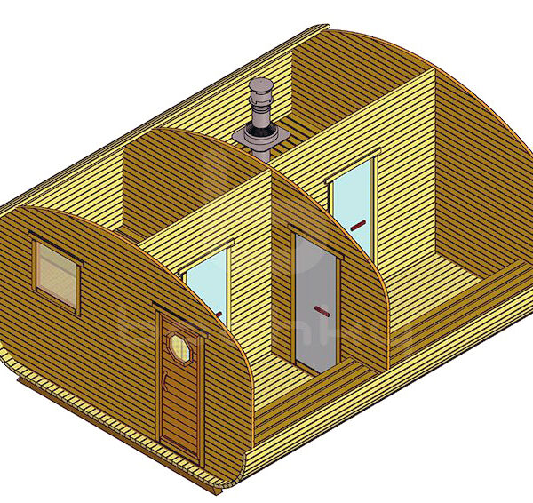 Bath-quadro-oval barrel "4 × 5.0" four rooms